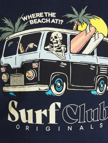Jack & Jones Summerskull T-Shirt Navy Blazer - T-shirts - T-shirts Homem Tamanhos Grandes