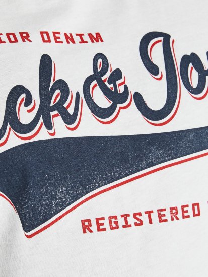 Jack & Jones JJELOGO TEE White - T-shirts - T-shirts Homem Tamanhos Grandes