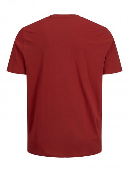 Jack & Jones JJELOGO TEE Red - T-shirts - T-shirts Homem Tamanhos Grandes