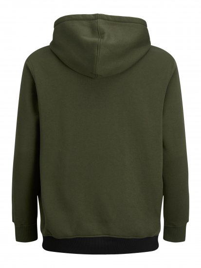 Jack & Jones JJEURBAN BLOCKING SWEAT Forest Green - Sweatshirts & hoodies - Sweatshirt & Camisolas com Capuz tamanhos grandes