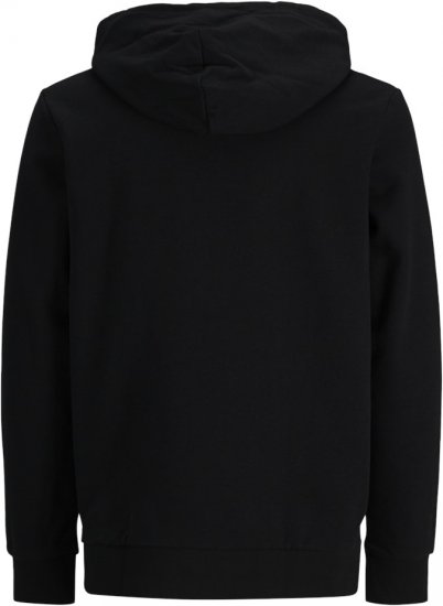 Jack & Jones CORP LOGO PLAY 4 Print Hoodie Black - Sweatshirts & hoodies - Sweatshirt & Camisolas com Capuz tamanhos grandes