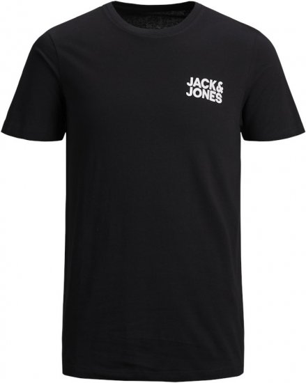 Jack & Jones CORP Logo T-Shirt Black - T-shirts - T-shirts Homem Tamanhos Grandes