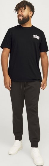 Jack & Jones CORP Logo T-Shirt Black - T-shirts - T-shirts Homem Tamanhos Grandes