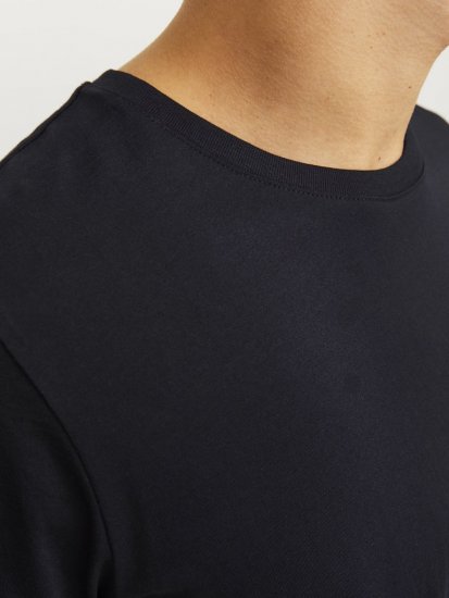 Jack & Jones CORP Logo T-Shirt Black w Small Black Print - T-shirts - T-shirts Homem Tamanhos Grandes