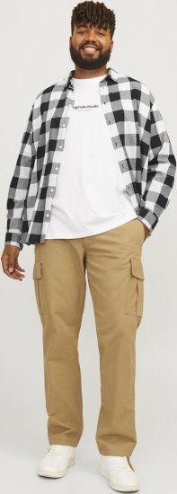 Jack & Jones Gingham L/S Shirt Whisper White - Camisas - Camisas Homem Tamanhos Grandes