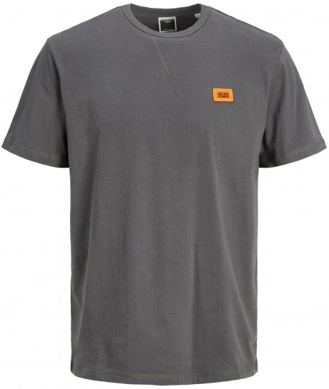 Jack & Jones JCOCLASSIC WAFFLE BADGE TEE Charcoal - T-shirts - T-shirts Homem Tamanhos Grandes