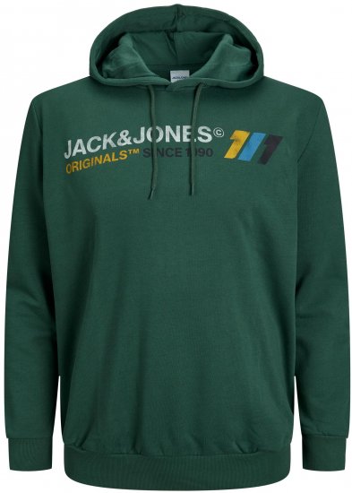 Jack & Jones JORNATE SWEAT Hoodie Green - Sweatshirts & hoodies - Sweatshirt & Camisolas com Capuz tamanhos grandes