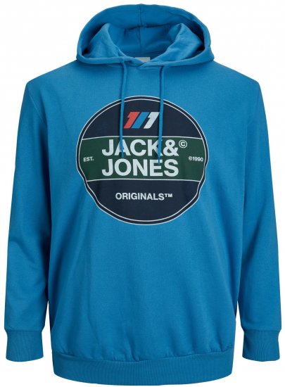 Jack & Jones JORNATE SWEAT Hoodie Blue - Sweatshirts & hoodies - Sweatshirt & Camisolas com Capuz tamanhos grandes