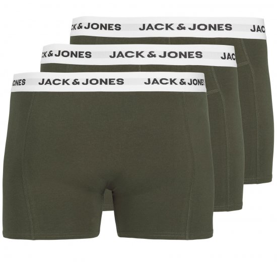 Jack & Jones JACBASIC Boxers 3-pack Green - Roupa Interior & natação - Roupa interior Homem Tamanhos Grandes