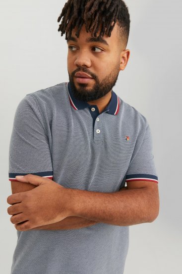 Jack & Jones JPRWINBLU Poloshirt Mood Indigo - Pólos - Pólos Tamanhos Grandes Homem