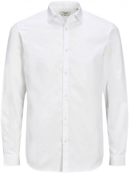 Jack & Jones CARDIFF Dress Shirt White - Camisas - Camisas Homem Tamanhos Grandes