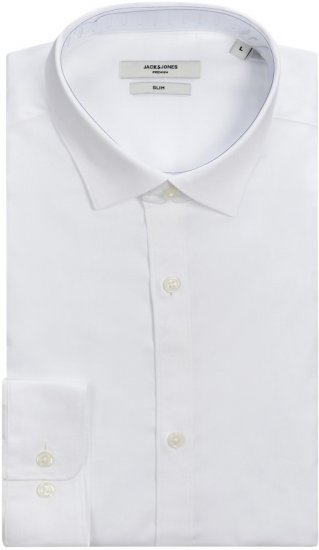 Jack & Jones CARDIFF Dress Shirt White - Camisas - Camisas Homem Tamanhos Grandes