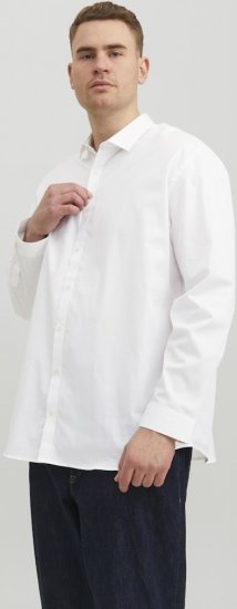 Jack & Jones CARDIFF Dress Shirt White - Camisas - Camisas Homem Tamanhos Grandes