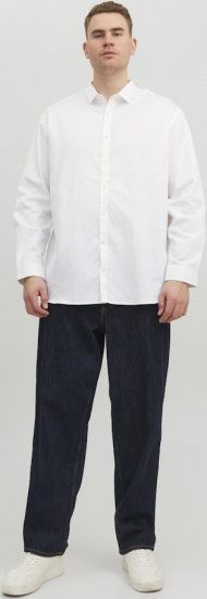 Jack & Jones CARDIFF Dress Shirt White - Camisas - Camisas Homem Tamanhos Grandes