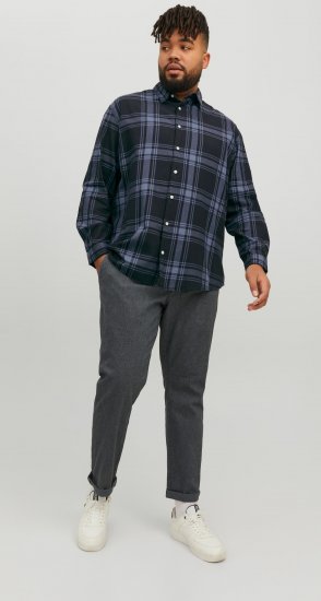 Jack & Jones JORJOSHUA Checked Shirt Navy - Camisas - Camisas Homem Tamanhos Grandes