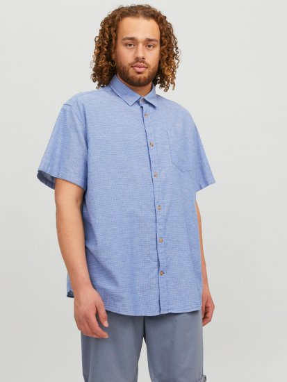 Jack & Jones JORABEL Casual Shirt Ensign Blue - Camisas - Camisas Homem Tamanhos Grandes