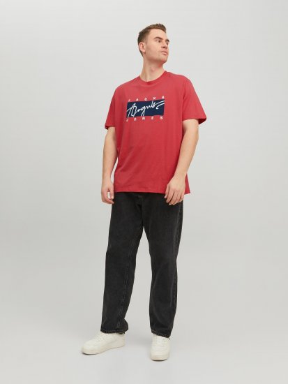 Jack & Jones JORJOSHUA T-shirt Red - T-shirts - T-shirts Homem Tamanhos Grandes