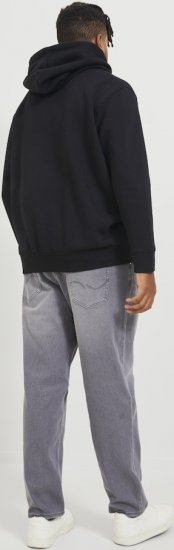 Jack & Jones ESTERBRO Zip Hoodie Black - Sweatshirts & hoodies - Sweatshirt & Camisolas com Capuz tamanhos grandes