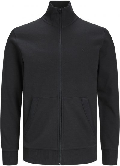 Jack & Jones PAULOS Turtleneck Zip Sweatshirt Black - Sweatshirts & hoodies - Sweatshirt & Camisolas com Capuz tamanhos grandes