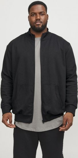 Jack & Jones PAULOS Turtleneck Zip Sweatshirt Black - Sweatshirts & hoodies - Sweatshirt & Camisolas com Capuz tamanhos grandes