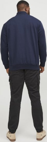 Jack & Jones PAULOS Turtleneck Zip Sweatshirt Navy Blazer - Sweatshirts & hoodies - Sweatshirt & Camisolas com Capuz tamanhos grandes