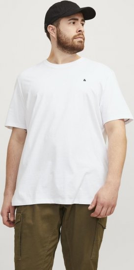 Jack & Jones PAULOS T-Shirt White - T-shirts - T-shirts Homem Tamanhos Grandes