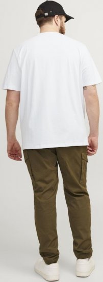Jack & Jones PAULOS T-Shirt White - T-shirts - T-shirts Homem Tamanhos Grandes