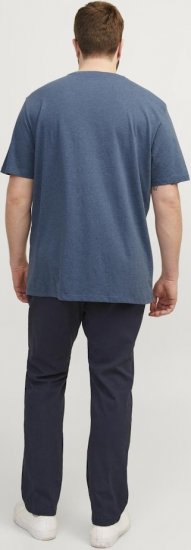 Jack & Jones PAULOS T-Shirt Denim Blue - T-shirts - T-shirts Homem Tamanhos Grandes