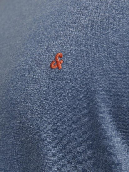 Jack & Jones PAULOS T-Shirt Denim Blue - T-shirts - T-shirts Homem Tamanhos Grandes