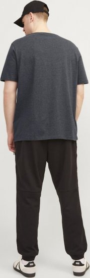 Jack & Jones PAULOS T-Shirt Dark Grey Melange - T-shirts - T-shirts Homem Tamanhos Grandes