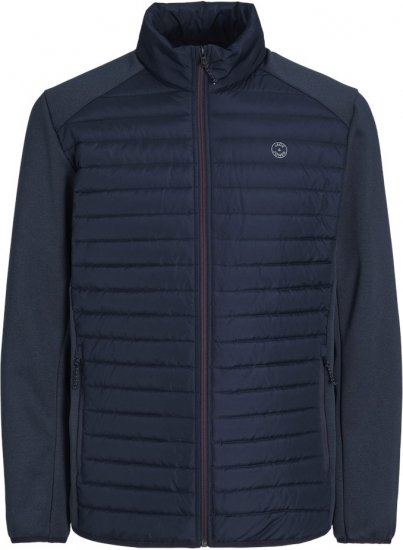 Jack & Jones MULTI SET-IN Sleeves Quilted Jacket With Collar Navy Blazer - Casacos - Casacos Homem Tamanhos Grandes
