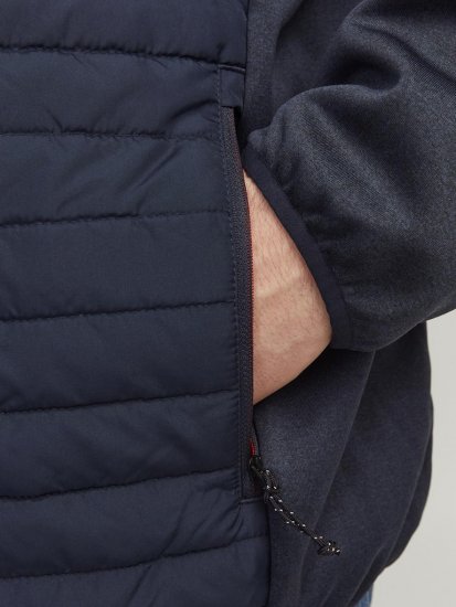 Jack & Jones MULTI SET-IN Sleeves Quilted Jacket With Collar Navy Blazer - Casacos - Casacos Homem Tamanhos Grandes