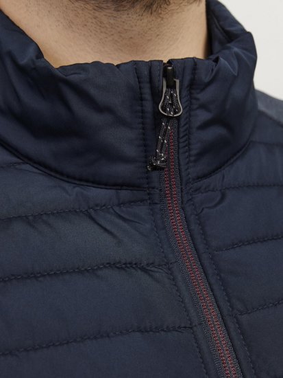 Jack & Jones MULTI SET-IN Sleeves Quilted Jacket With Collar Navy Blazer - Casacos - Casacos Homem Tamanhos Grandes