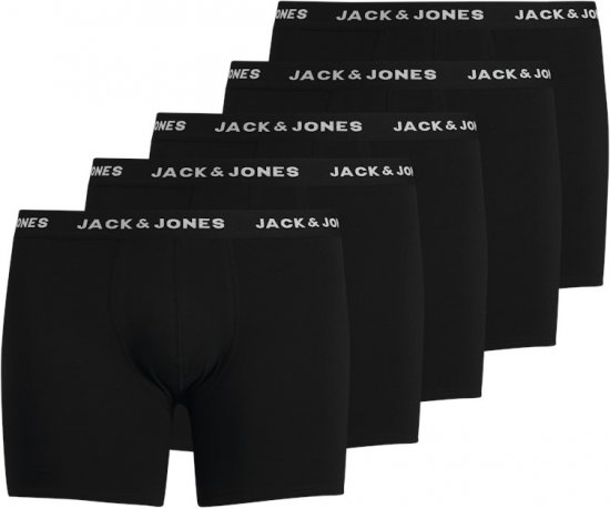 Jack & Jones HUEY Trunks 5-Pack Black - Roupa Interior & Natação - Roupa interior Homem Tamanhos Grandes