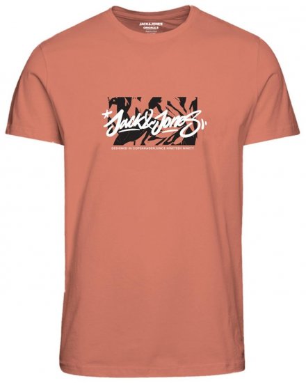 Jack & Jones JORSEQUOIA T-Shirt Canyon Sunset - T-shirts - T-shirts Homem Tamanhos Grandes