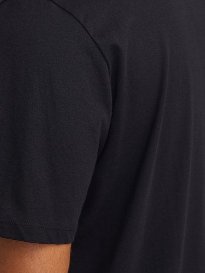 Jack & Jones LOGO O-Neck T-Shirt Black - T-shirts - T-shirts Homem Tamanhos Grandes