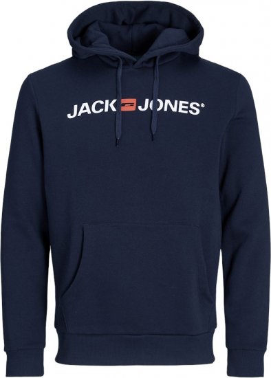 Jack & Jones CORP OLD LOGO REG FIT Hoodie Navy Blazer - Sweatshirts & hoodies - Sweatshirt & Camisolas com Capuz tamanhos grandes