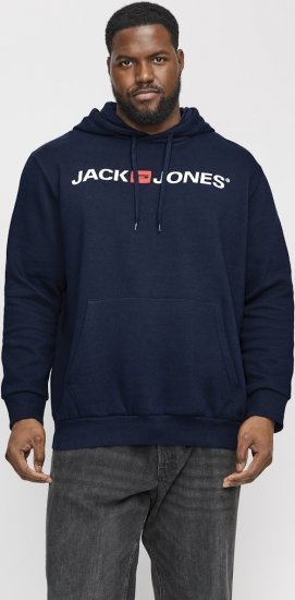Jack & Jones CORP OLD LOGO REG FIT Hoodie Navy Blazer - Sweatshirts & hoodies - Sweatshirt & Camisolas com Capuz tamanhos grandes