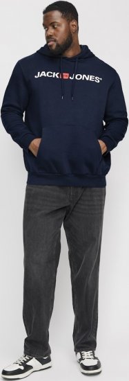 Jack & Jones CORP OLD LOGO REG FIT Hoodie Navy Blazer - Sweatshirts & hoodies - Sweatshirt & Camisolas com Capuz tamanhos grandes