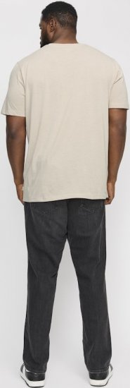 Jack & Jones ORGANIC T-Shirt Grey/Melange - T-shirts - T-shirts Homem Tamanhos Grandes