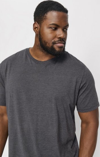 Jack & Jones ORGANIC T-Shirt Dark Grey Melange - T-shirts - T-shirts Homem Tamanhos Grandes