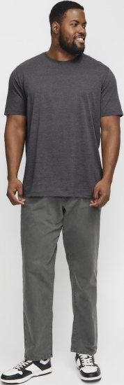 Jack & Jones ORGANIC T-Shirt Dark Grey Melange - T-shirts - T-shirts Homem Tamanhos Grandes