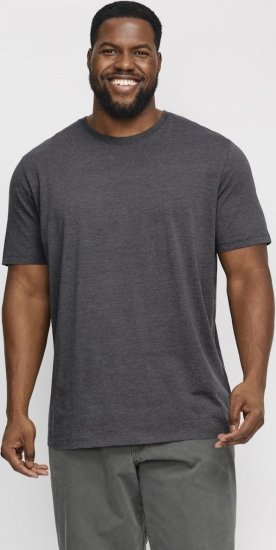 Jack & Jones ORGANIC T-Shirt Dark Grey Melange - T-shirts - T-shirts Homem Tamanhos Grandes