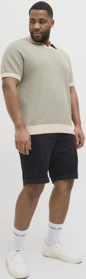Jack & Jones Dave Chino Shorts Black - Calções - Calções Homem Tamanhos Grandes
