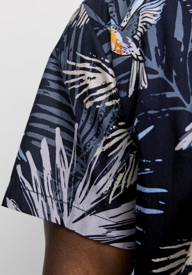 Jack & Jones Hawaii AOP Shirt Blue - Camisas - Camisas Homem Tamanhos Grandes