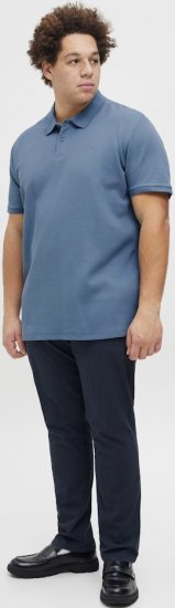 Jack & Jones AUSTIN CLASSIC Polo Blue - Pólos - Pólos Tamanhos Grandes Homem
