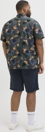 Jack & Jones Hawaii AOP Shirt Grey - Camisas - Camisas Homem Tamanhos Grandes