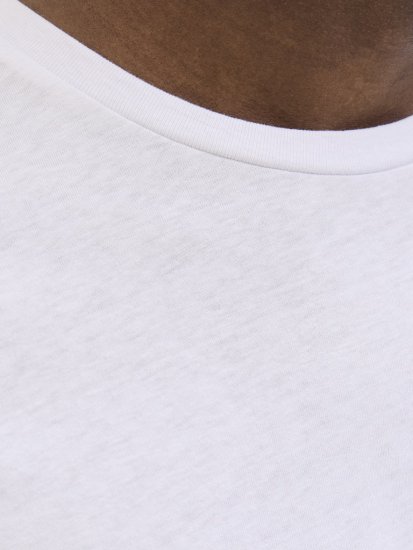  Jack & Jones Jaxon Crew Neck T-Shirt White - T-shirts - T-shirts Homem Tamanhos Grandes