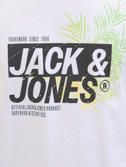  Jack & Jones Jaxon Crew Neck T-Shirt White - T-shirts - T-shirts Homem Tamanhos Grandes