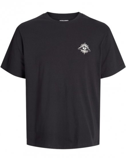  Jack & Jones Jackie Crew Neck T-Shirt Black - T-shirts - T-shirts Homem Tamanhos Grandes